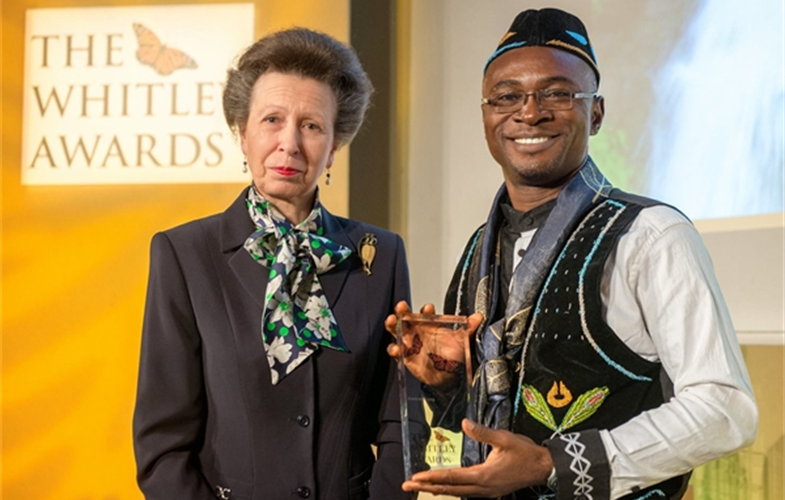 Whitley Award-HRH Princess Anne and WCS Inaoyom Imong